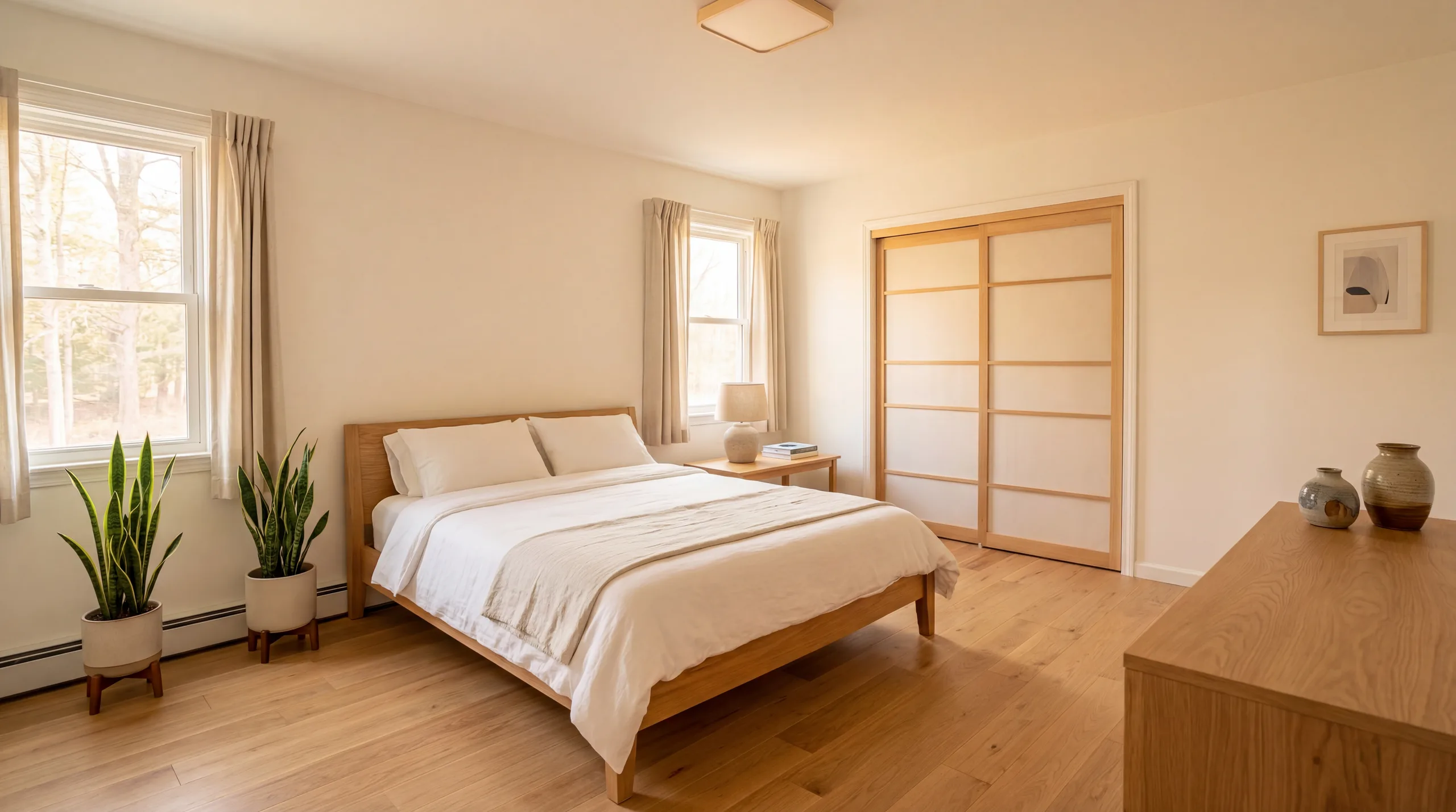 Bedroom Redesign after AI redesign
